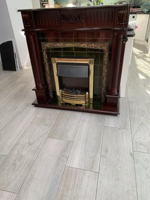 electric fire and fireplace
