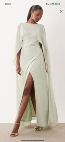 asos dressy dress with cape