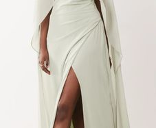 asos dressy dress with cape
