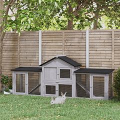 Small Animal Hutch with 2 Outdoor Runs