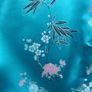 Vintage blue cheongsam, brocade, small, hand taylored, D18 post 6e Image 8