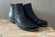 womens ankle boots Caprice black leather lined size 6