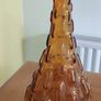 Beautiful 1960s retro lozenge shaped pattern amber coloured Empoli bottle Image 7