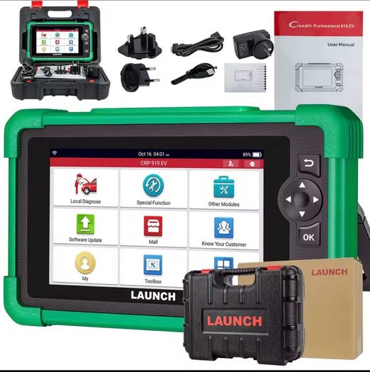 2026 New Energy Vehicle Scanner LAUNCH CRP919 EV Diagnostic Scanner,43+ Service Electric Vehicles Bidirectional Control CAN FD DOip