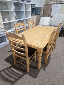 Beech table with chairs