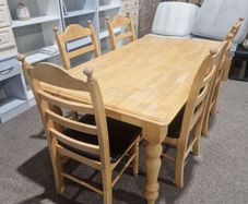 Beech table with chairs