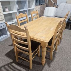 Beech table with chairs