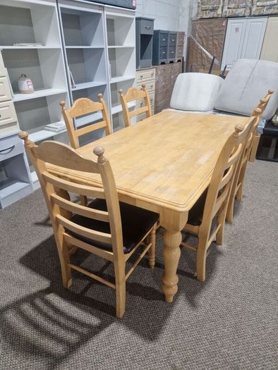 Beech table with chairs