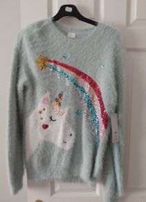 New Girls glitter jumper age 12-13