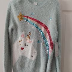 New Girls glitter jumper age 12-13