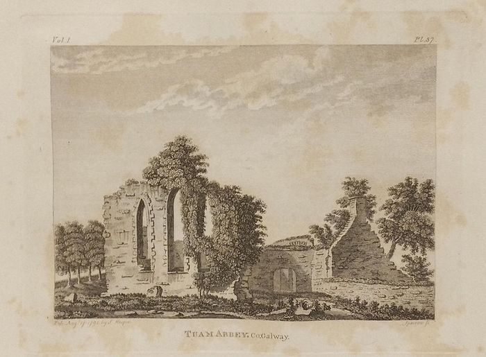 Tuam Abbey Galway 1792 Antique Print
