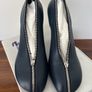 Burberry Navy Leather Baby Zip Heels Size 8 Image 2