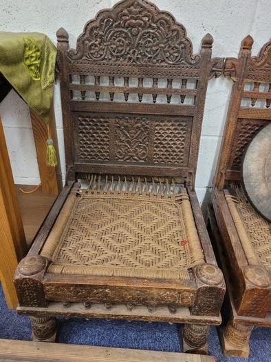 3 Antique Meditation Chairs ,1 Double and 2 Single for sale