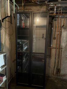 IKEA MILSBO glass-door cabinet