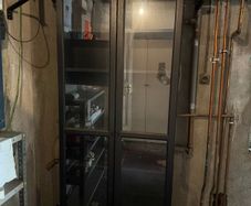 IKEA MILSBO glass-door cabinet