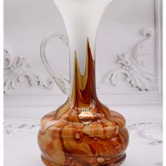 Italian Opaline Florence Glass Vase by Vetreria Barbieri, 1970s