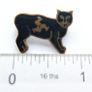 Antique Black Cat Enamel Pin Badge - Isle Of Man Lucky Charm c.1920 Image 7
