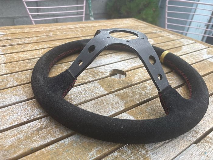 Motor racing suede steering wheels X2