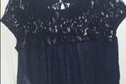 Abercrombie&amp;Fitch black lace short blouse size S UK10 EUR38 Postage included