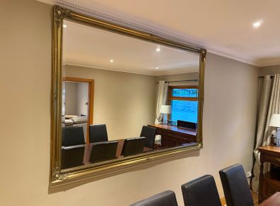 Large Ornate Gilt Wall Mirror 195cm x 137cm