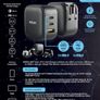 MINIX 66W Turbo 3-Port GaN Wall Charger 2 x USB-C Fast Charging Adapter, 1 x USB-A Quick Charge 3.0, Compatible with Laptop, iPad Pro, iPhone 14 Pro,Max XR XS X SE2 and More (NEO P1) - Boxed! Image 2