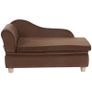 Pet Sofa, Dog Couch for Medium-Sized Dogs and Cats, Soft Velvety Dog Sofa Bed, 81 lbs Loading Cat Sofa, Dark Brown Image 4