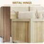 172 Litre Outdoor Storage Box, Wooden terrace Box Garden Storage Container, Natural Image 5