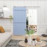 6FT 183cm Sliding Barn Door Hardware Kit Stainless Steel Track Rail Image 5
