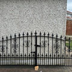 Galvanised Steel Black Entrance Gate