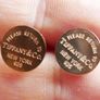 Tiffany & Co. 925 Sterling Silver Gold Plated Return to Tiffany Mini Round Tag Stud Earrings Image 7
