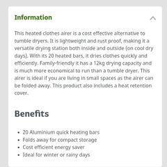 Clothes Air heater Electric Comes with cover