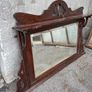 Wooden over mantel mirror Image 3