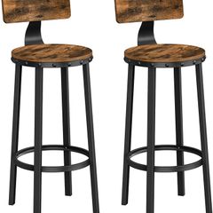 _set of 2 bar stools, kitchen chairs with sturdy frame