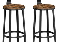 main image for ad _set of 2 bar stools, kitchen chairs with sturdy metal frame