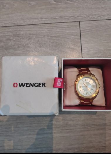 Wenger mens swiss watch model Wenger edge roman 43mm rose gold