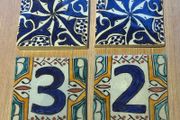 Rustic Handmade Door Number Tiles (4)