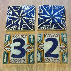 Rustic Handmade Door Number Tiles (4)