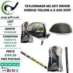 Taylormade M2 2017 Driver / 9.5 Degree / Hzrdus Yellow 6.0 63G Stiff