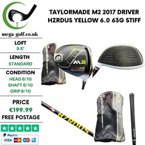 Taylormade M2 2017 Driver / 9.5 Degree / Hzrdus Yellow 6.0 63G Stiff