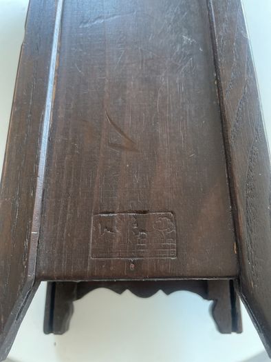 Antique Hand Carved Tall wooden Trinket