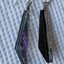 Sterling silver Dichoric glass earrings Image 4
