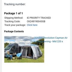 Cayman air awning for mid size campervans