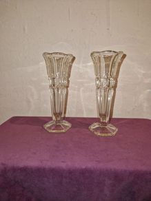 Matching pair of 1930's Rudolf Schroetter vases from the "Lord" collection