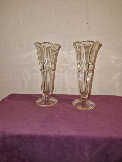 Matching pair of 1930's Rudolf Schroetter vases from the "Lord" collection