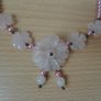 Genuine natural rose quartz chakra beaded necklace Image 3