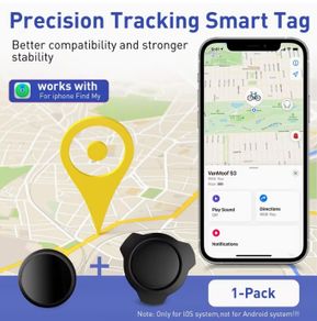 Smart Anti- Loss Tracker Compatible for IOS Find My App, Adhesive Locator Suitable for Cars, Motorcycles,