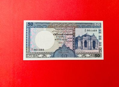 Sri Lanka  50  Rupees.  1989  Pick  98a  ( Uncirculated )