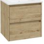 Sonas Source 500 2 drawer vanity with basin Natural Oak,white,black Image 2