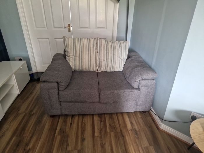 Swivel Armchair, 2 seater and  L shaped Sofa