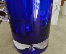 Stockholm by Block Cobalt Blue Crystal Ice Bucket / vase